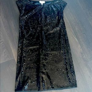 Elegant black sequin dress